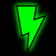 green-lightning