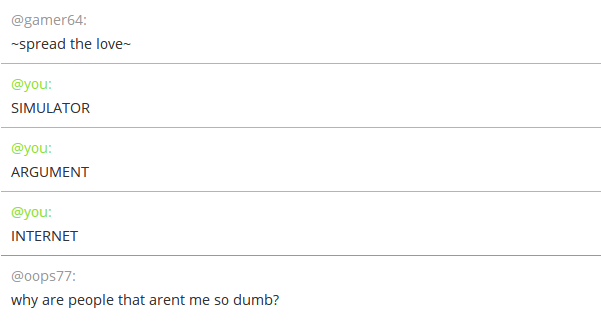 Internet Argument Simulator