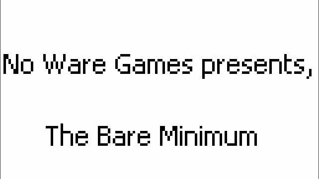 The Bare minimum