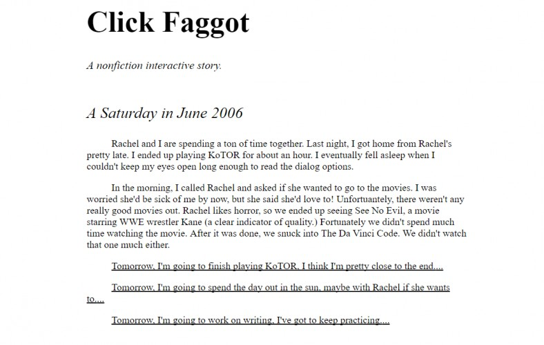 Click Faggot