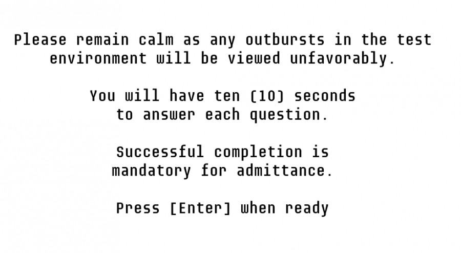 The Entrance Exam