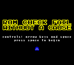ROM CHECK FAIL WITHOUT A CAUSE