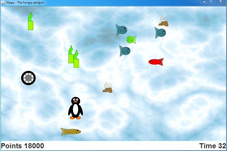 Slippy - The hungry penguin