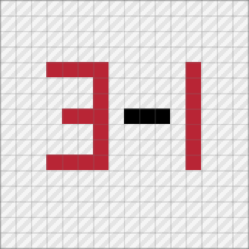 X = 3 - 1
