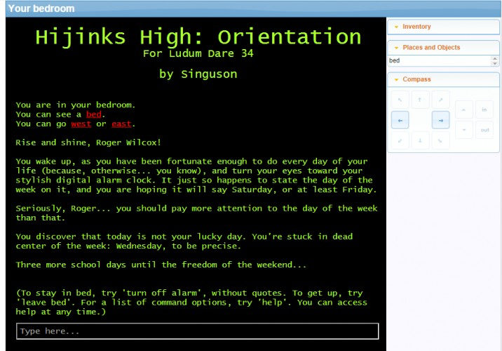 Hijinks High: Orientation (Ludum Dare 34 Edition)
