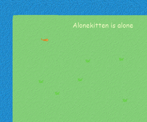 Alonekitten is alone