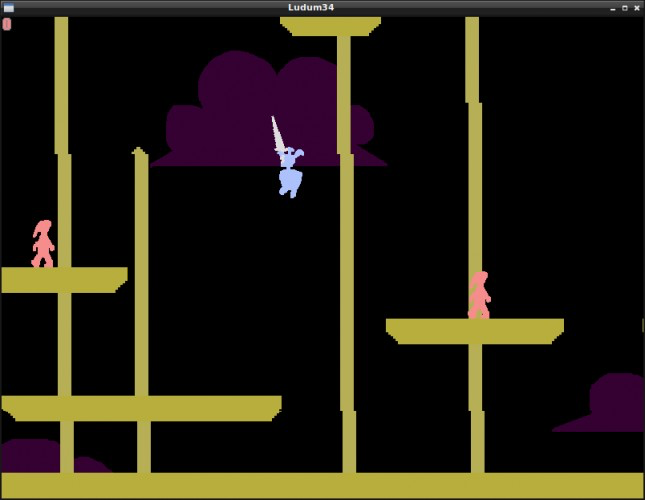 Flappy blue rabbit