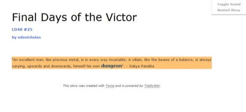 Final Days of the Victor