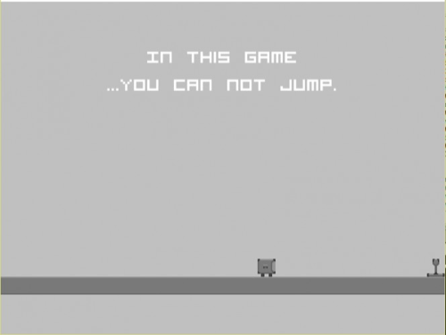 In this game, you can not jump