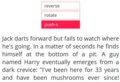 The narrator is dyxleic