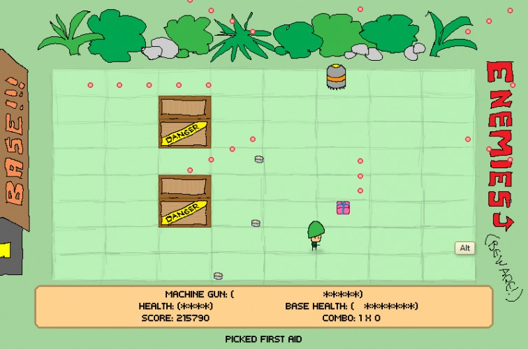 Pvt. Littledude vs Robot Armada