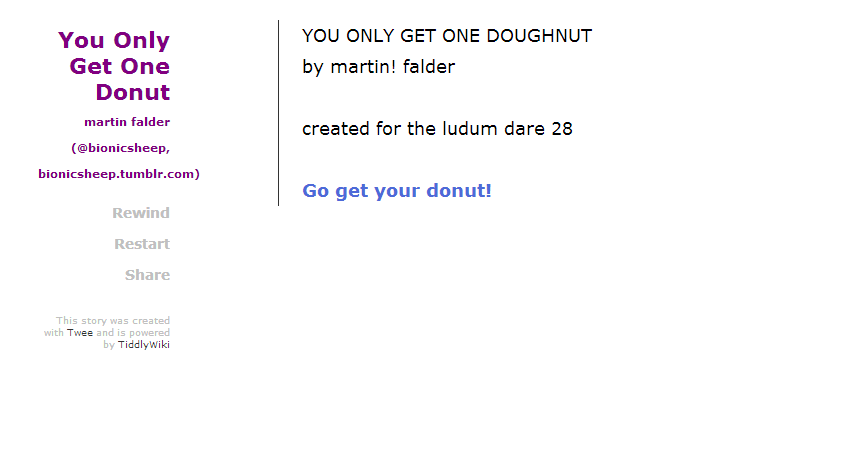 You Only Get One Doughnut