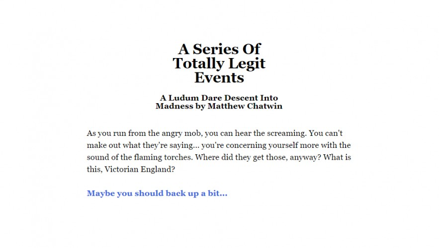 A Series Of Totally Legit Events