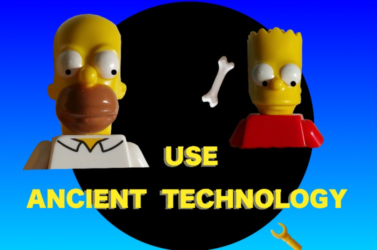Homer and Bart Use Ancient Technology