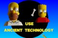 Homer and Bart Use Ancient Technology