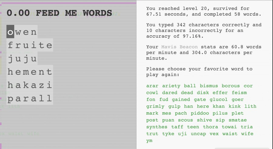 Feed Me Word Things