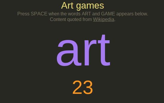 Art games