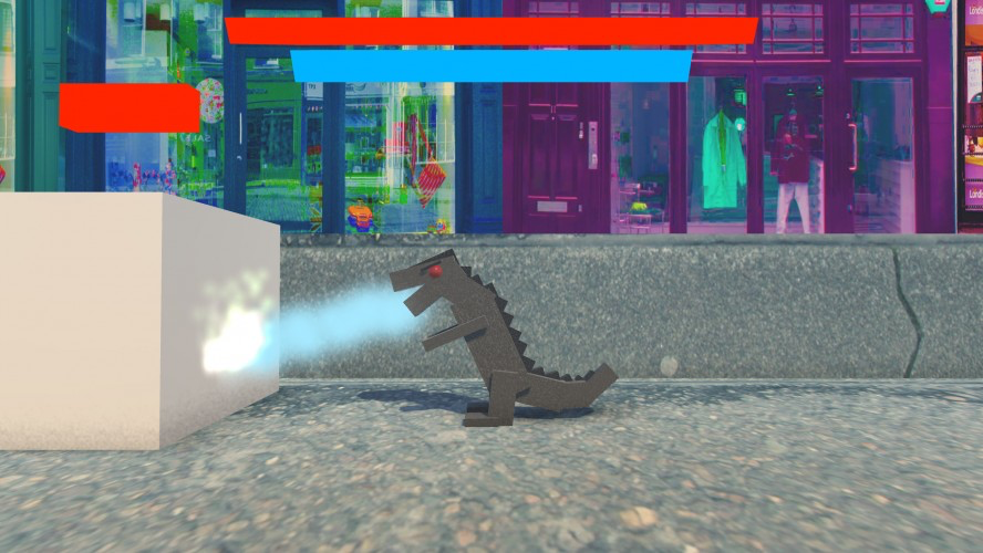 Godzilla Kills Innocent Boxes