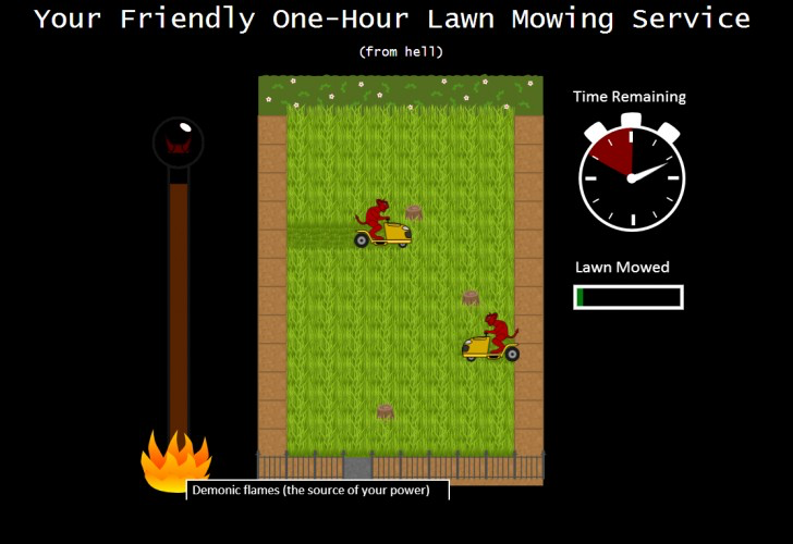 Your Friendly One-Hour Lawn Mowing Service (from hell)