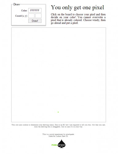 You only get one pixel