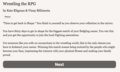 Wrestling the RPG