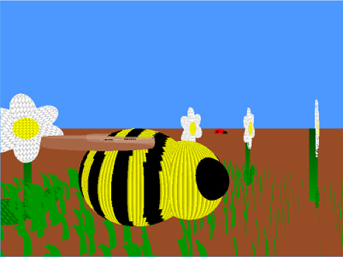 Flight of a bee