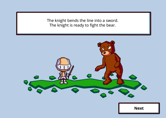 A Knight and A Line
