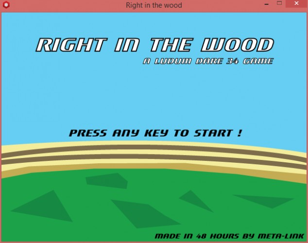 Right in the wood