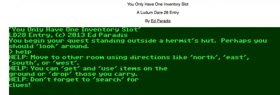 You Only Get One Inventory Slot