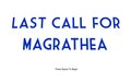 Last Call For Magrathea