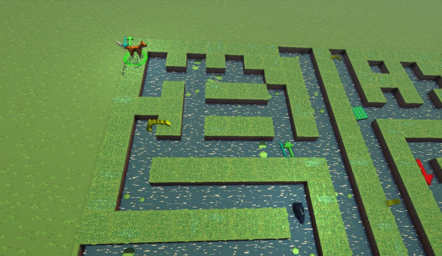 River bank maze