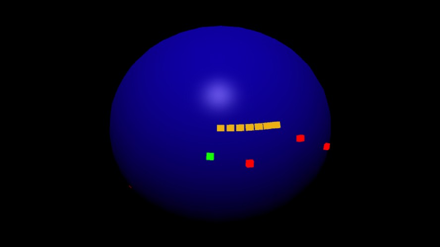 Non-Euclidean Snake