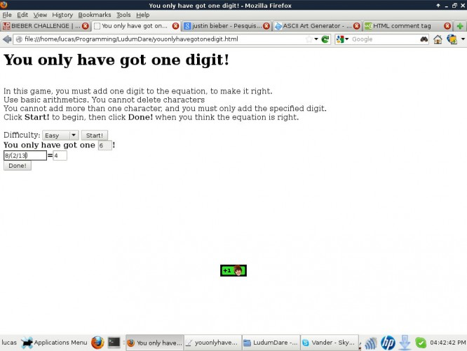 You only get one digit!
