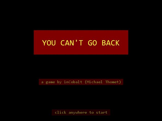You Can't Go Back