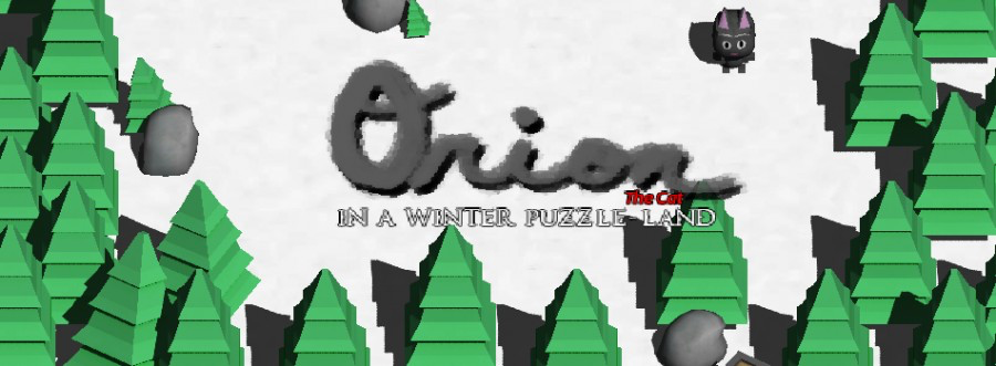 Orion The Cat In A Winter Puzzle-Land