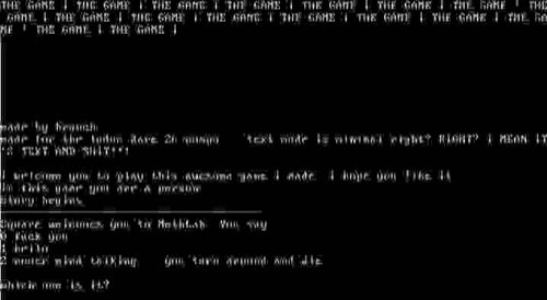 A THE GAME FOR MS-DOS