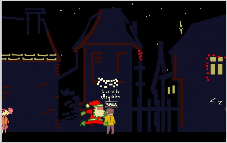 Senile Santa, cute kids & ruthless Rudolph