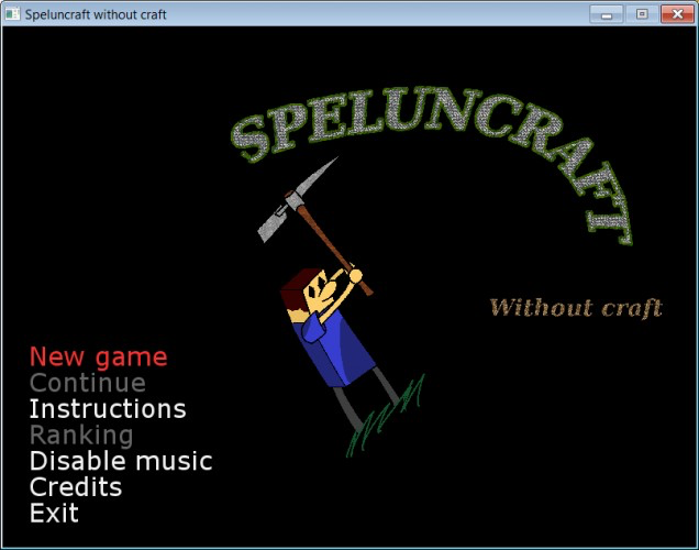 Speluncraft without crafting