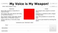 My Voice is My Weapon