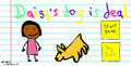 Daisy's dog is dead