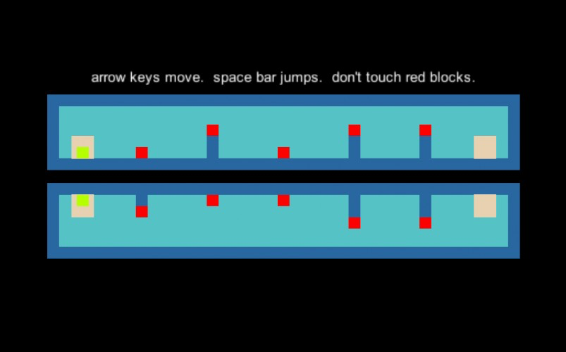 don't touch red blocks