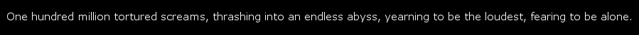 One Hundred Million Screams
