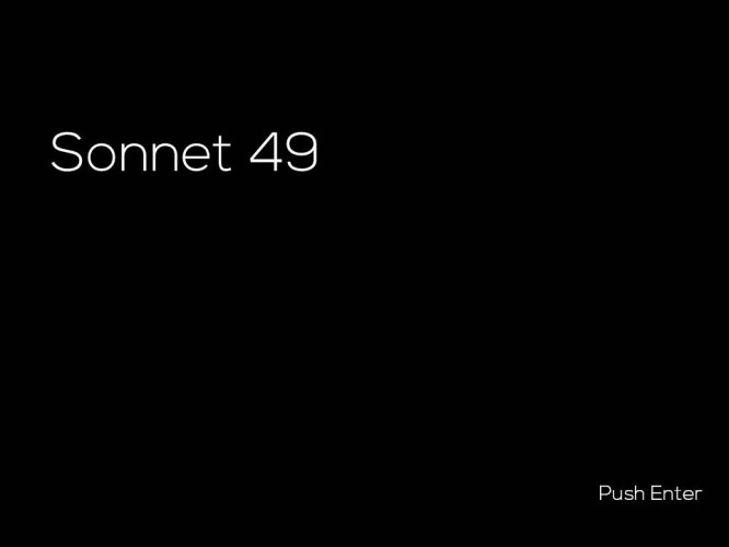 Sonnet  49