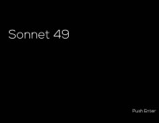 Sonnet  49