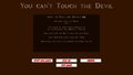 You Can't Touch the Devil Game