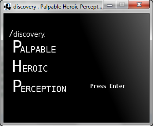 discovery . Palpable Heroic Perception