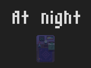 At night