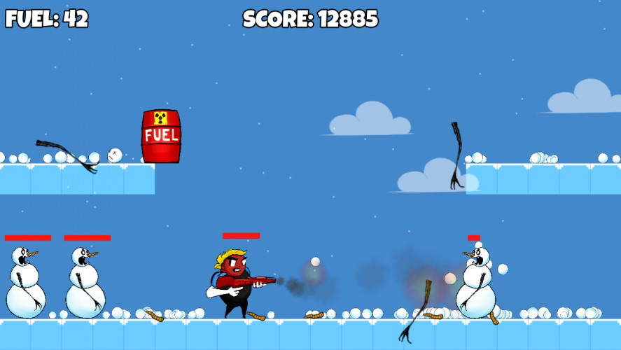 Flamethrowers vs. Snowmen