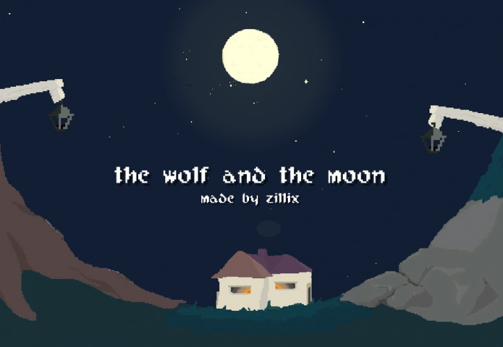 wolf and the moon