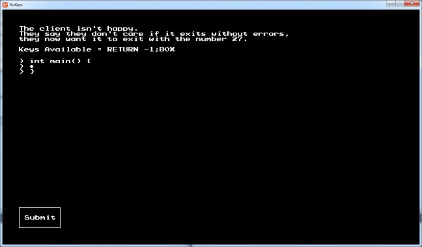 I Have No Keys, and I Must Code